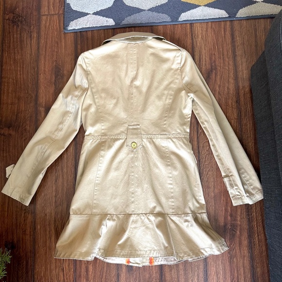 Tory Burch Abrielle Trench Coat Khaki Size 4 - Picture 7 of 8